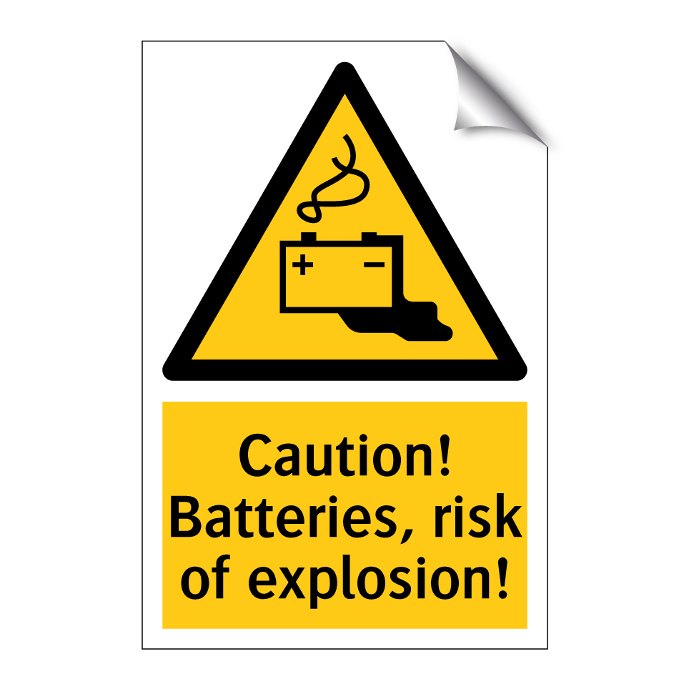 Caution! Batteries, risk of explosion!