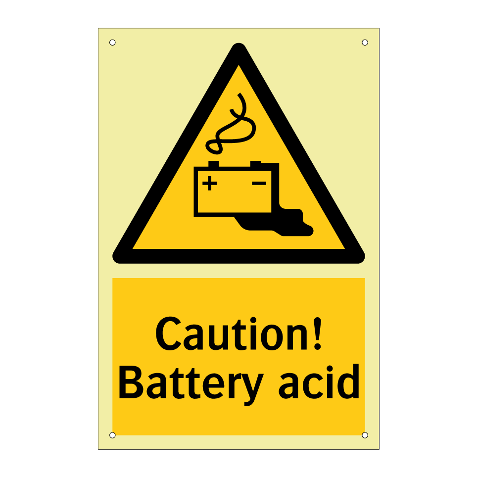 Caution! Battery acid