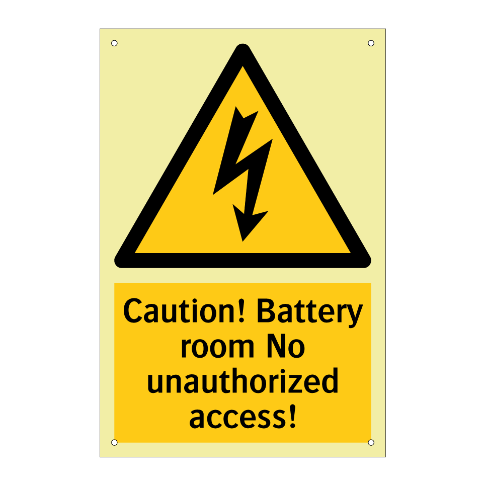 Caution! Battery room No unauthorized access!