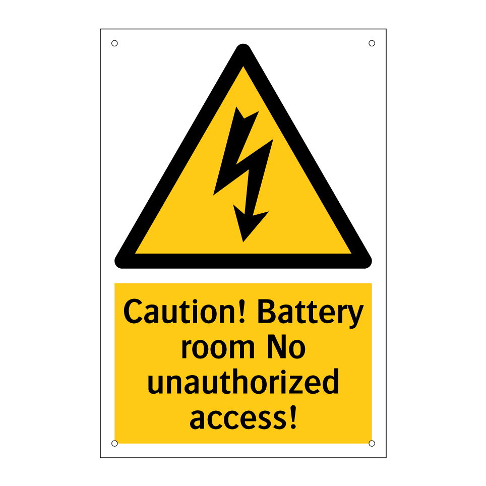 Caution! Battery room No unauthorized access!