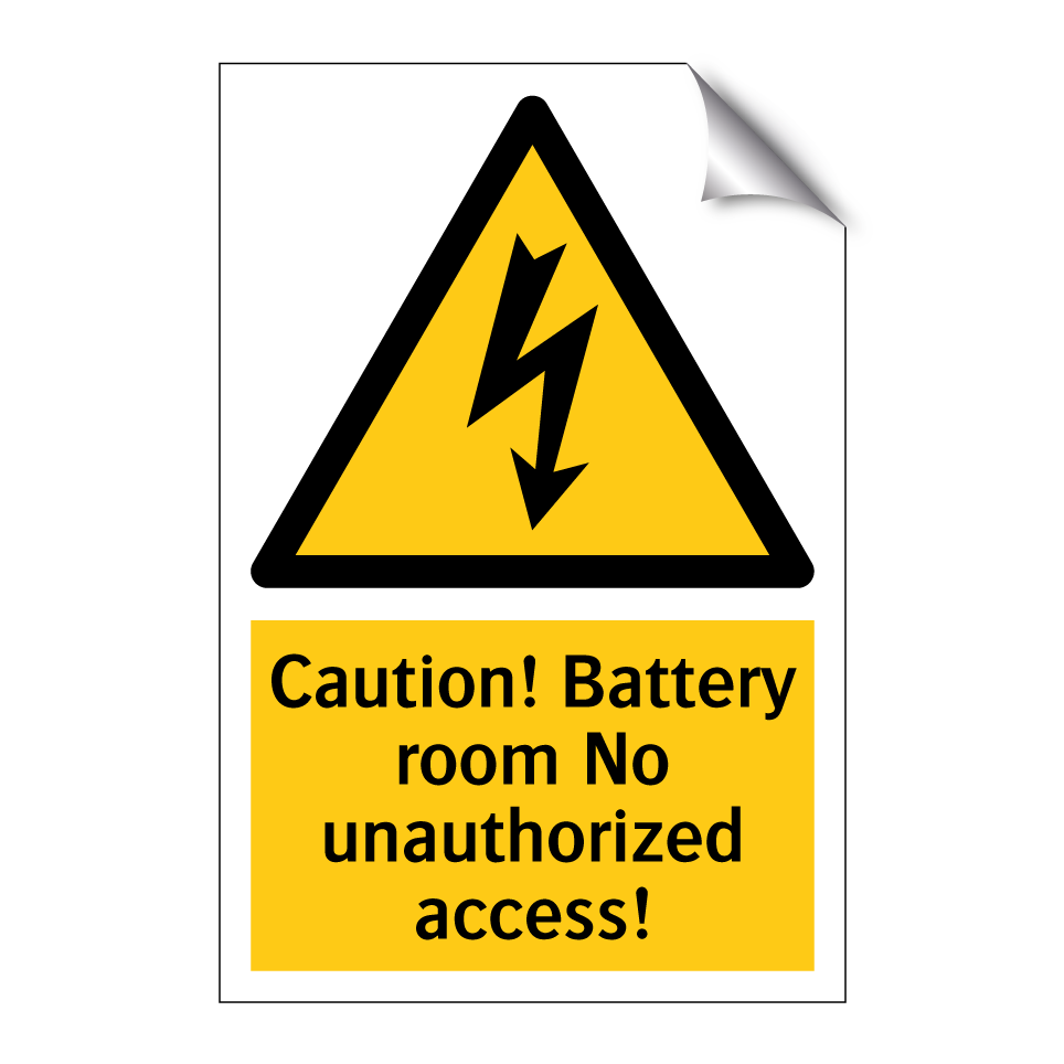Caution! Battery room No unauthorized access!