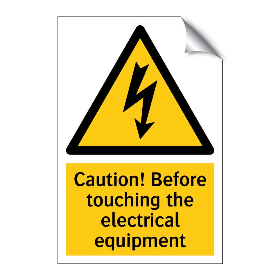 Caution! Before touching the electrical equipment