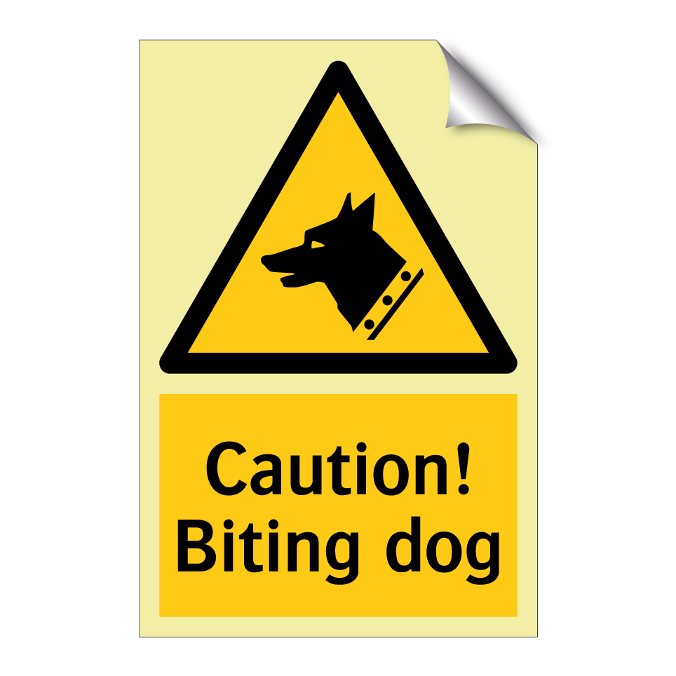 Caution! Biting dog