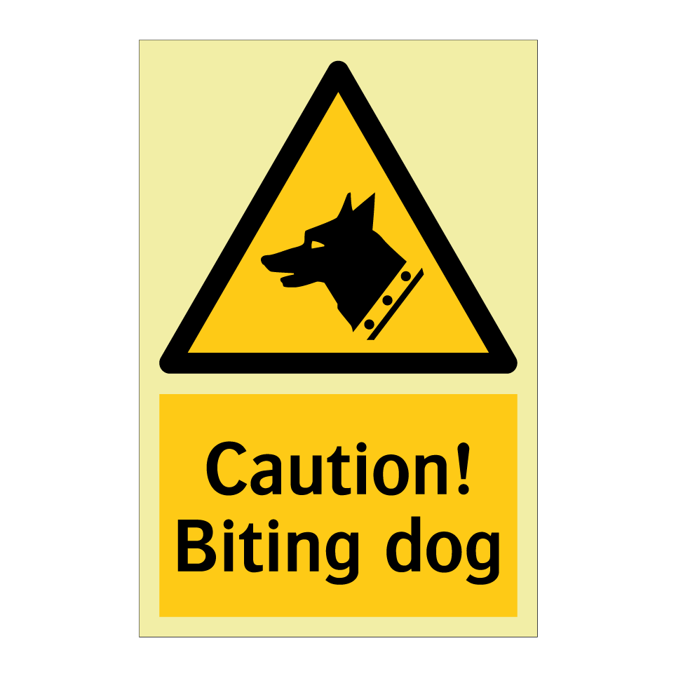 Caution! Biting dog