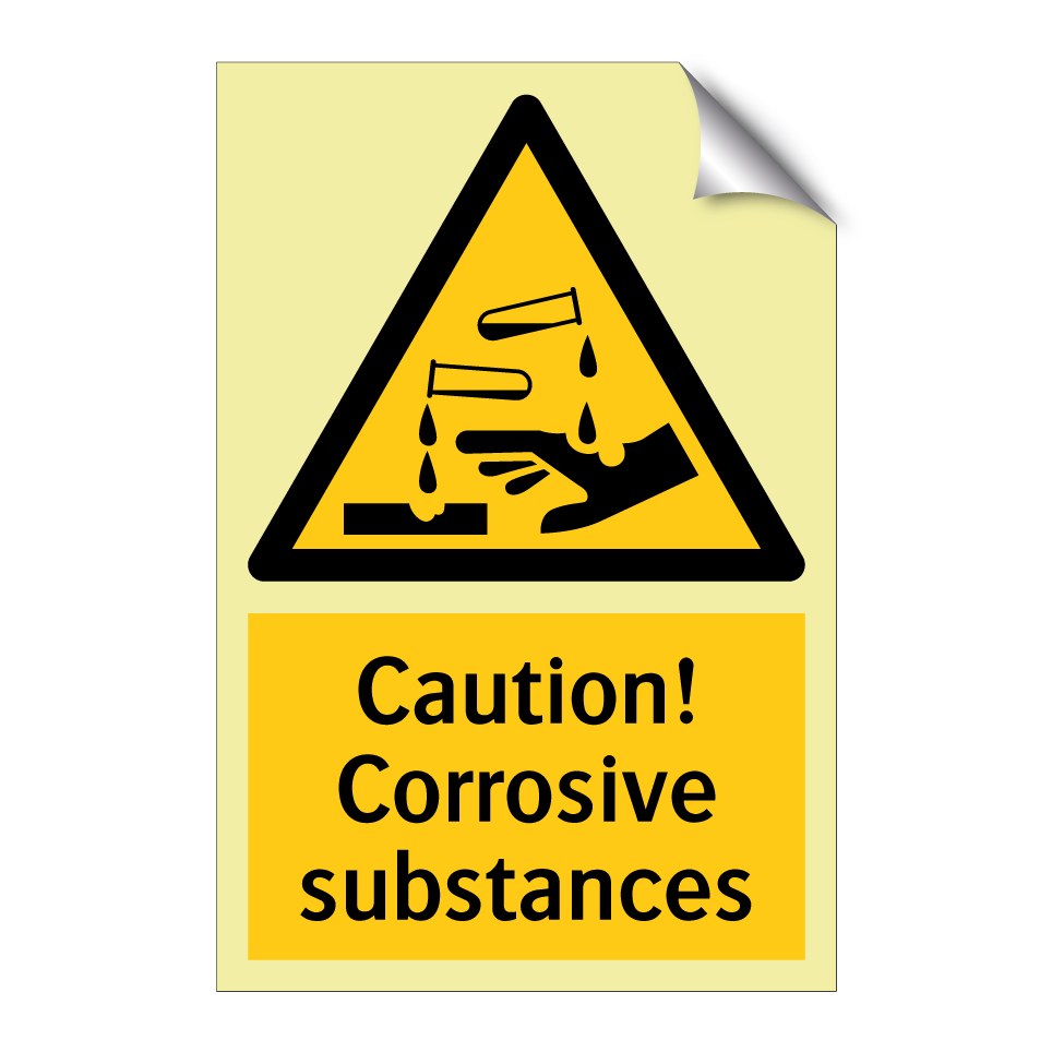 Caution! Corrosive substances
