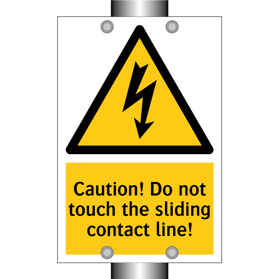 Caution! Do not touch the sliding contact line!