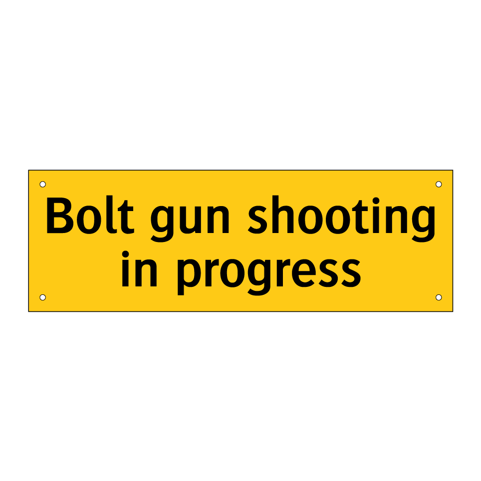 Bolt gun shooting in progress