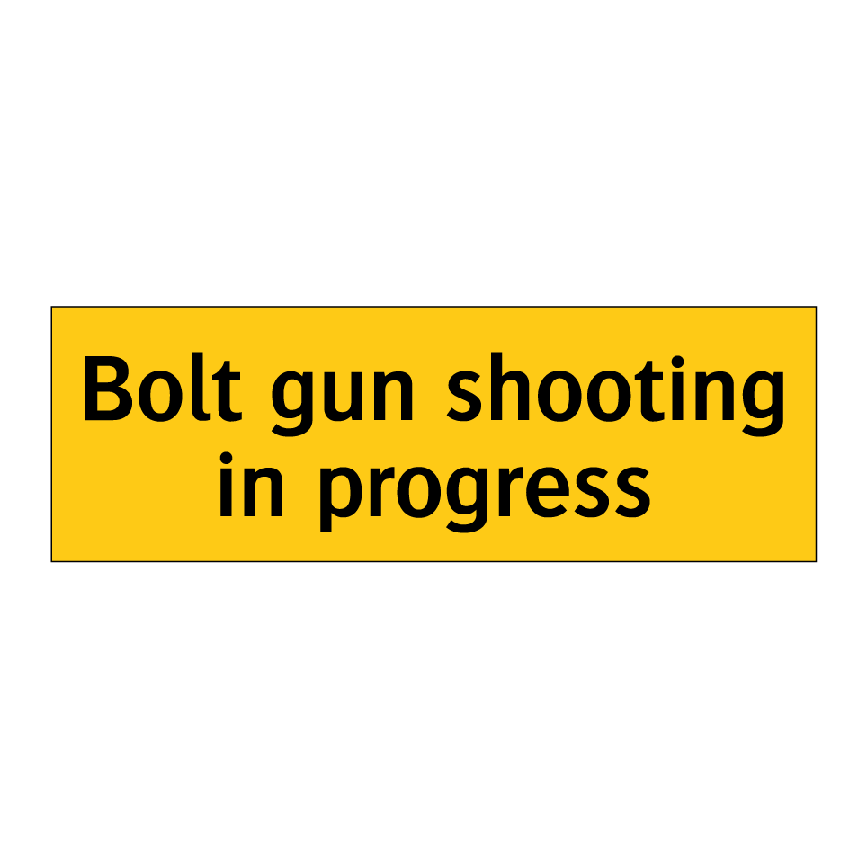Bolt gun shooting in progress