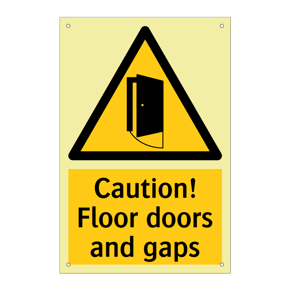 Caution! Floor doors and gaps