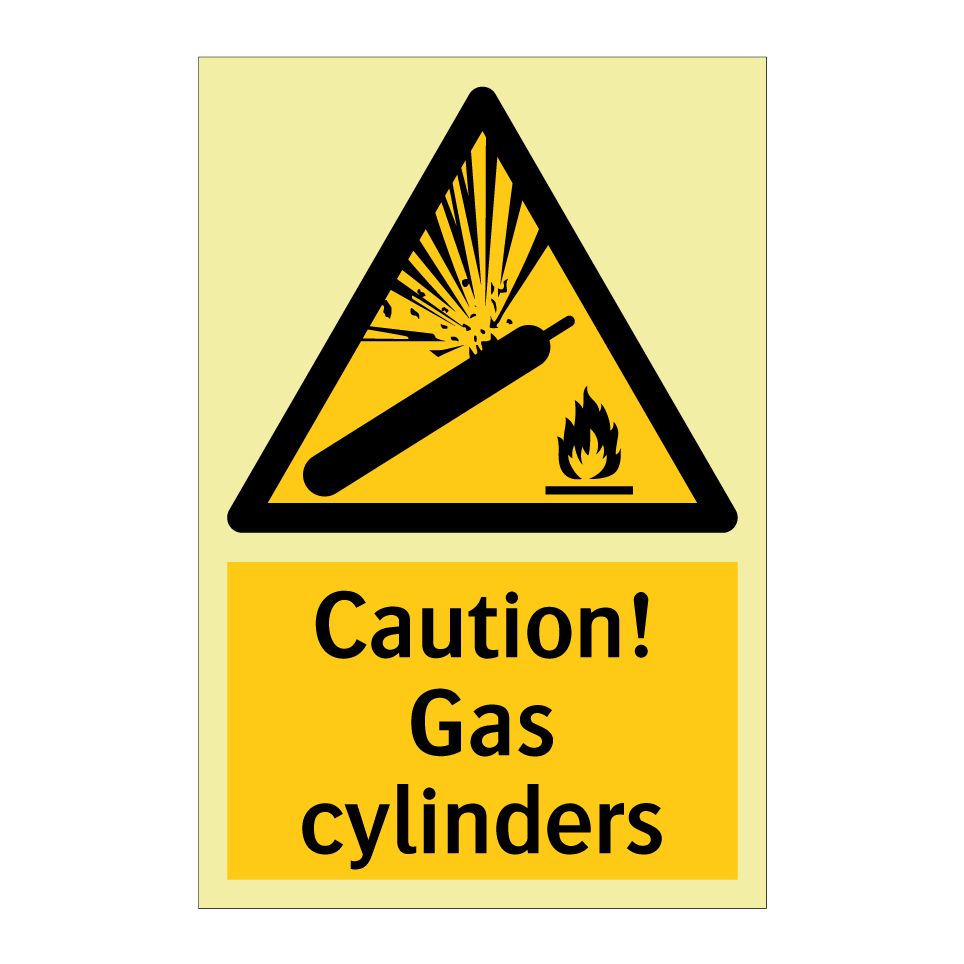 Caution! Gas cylinders