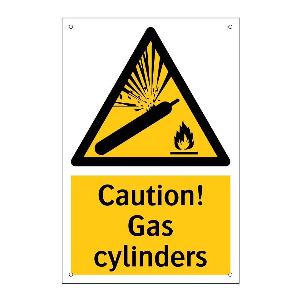 Caution! Gas cylinders