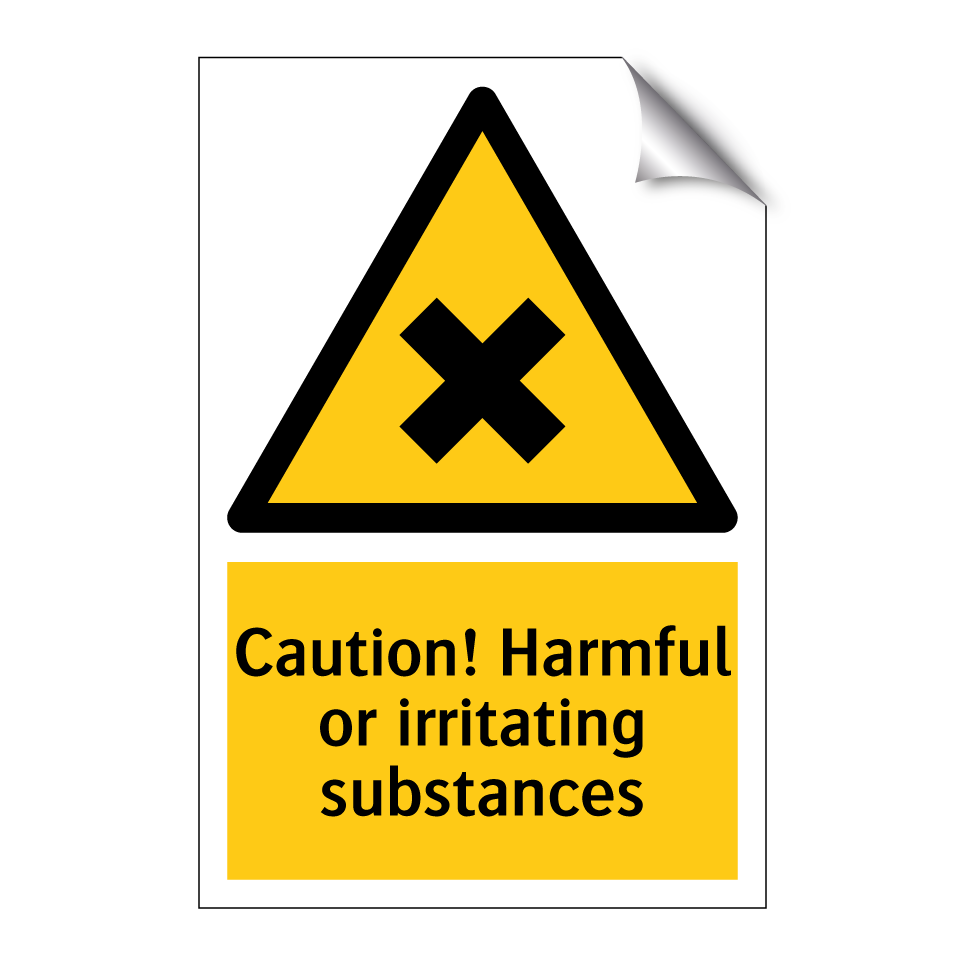 Caution! Harmful or irritating substances
