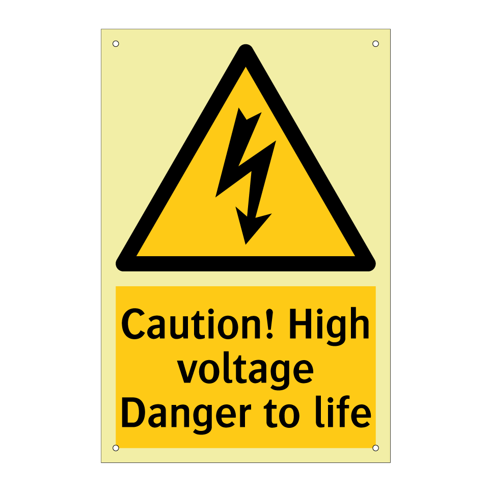 Caution! High voltage Danger to life