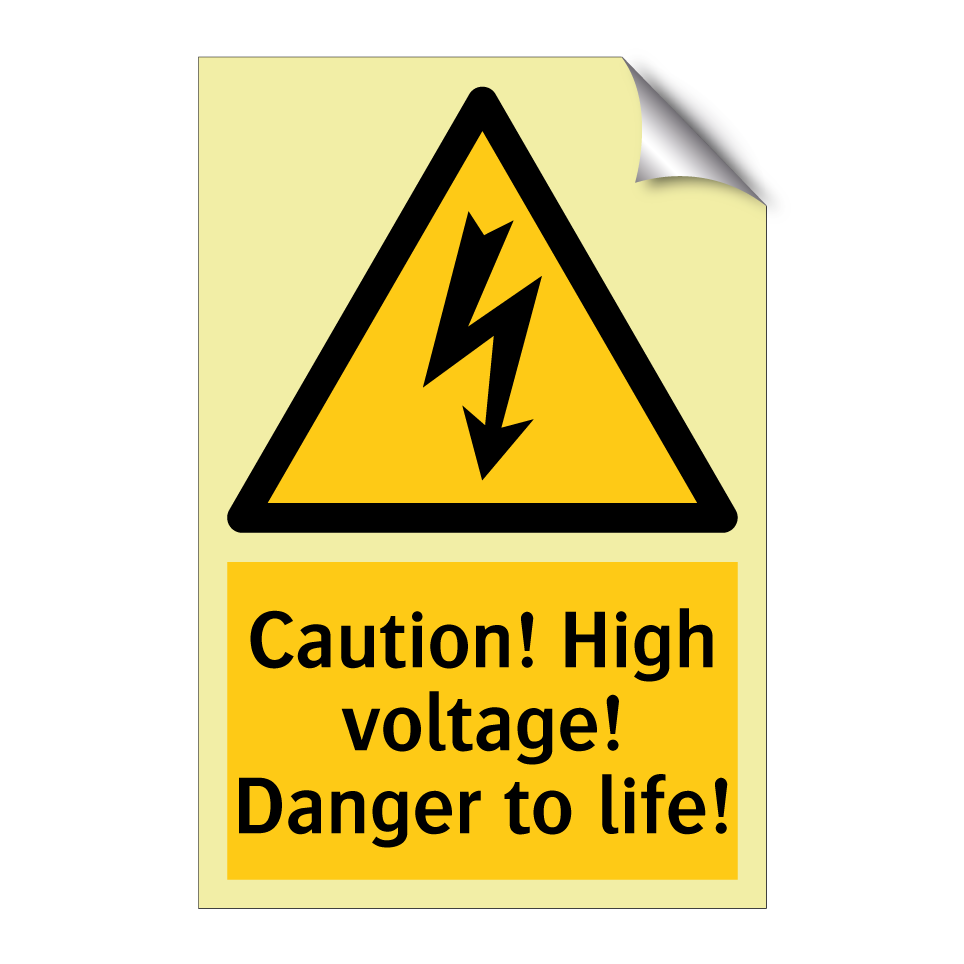 Caution! High voltage! Danger to life!