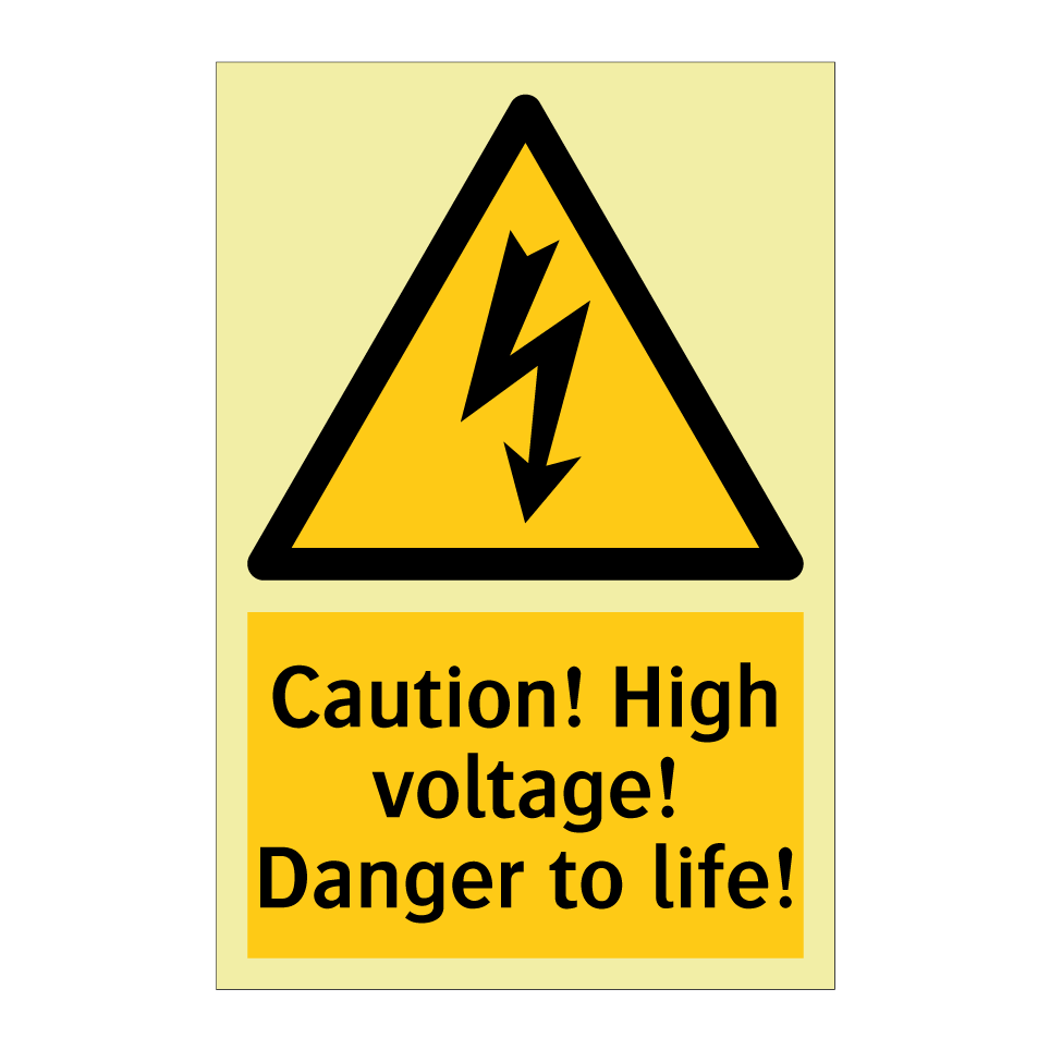 Caution! High voltage! Danger to life!