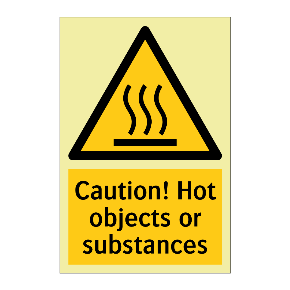 Caution! Hot objects or substances