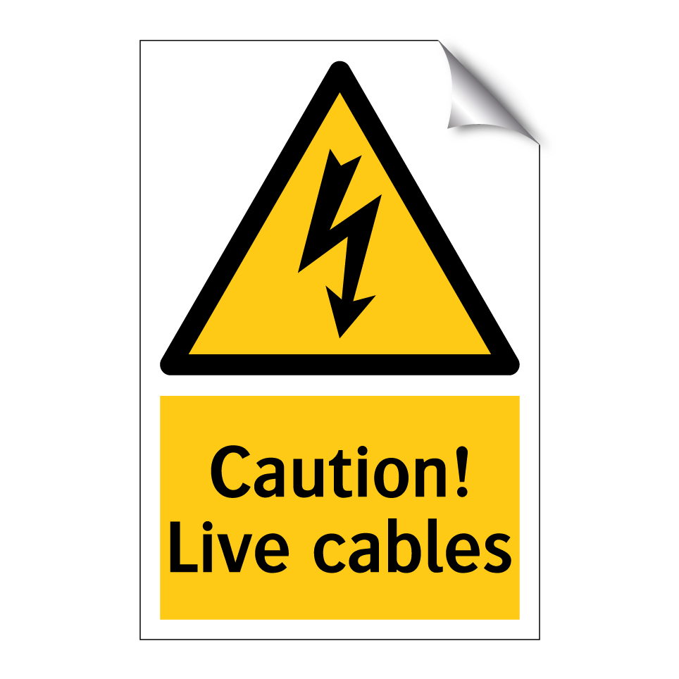 Caution! Live cables