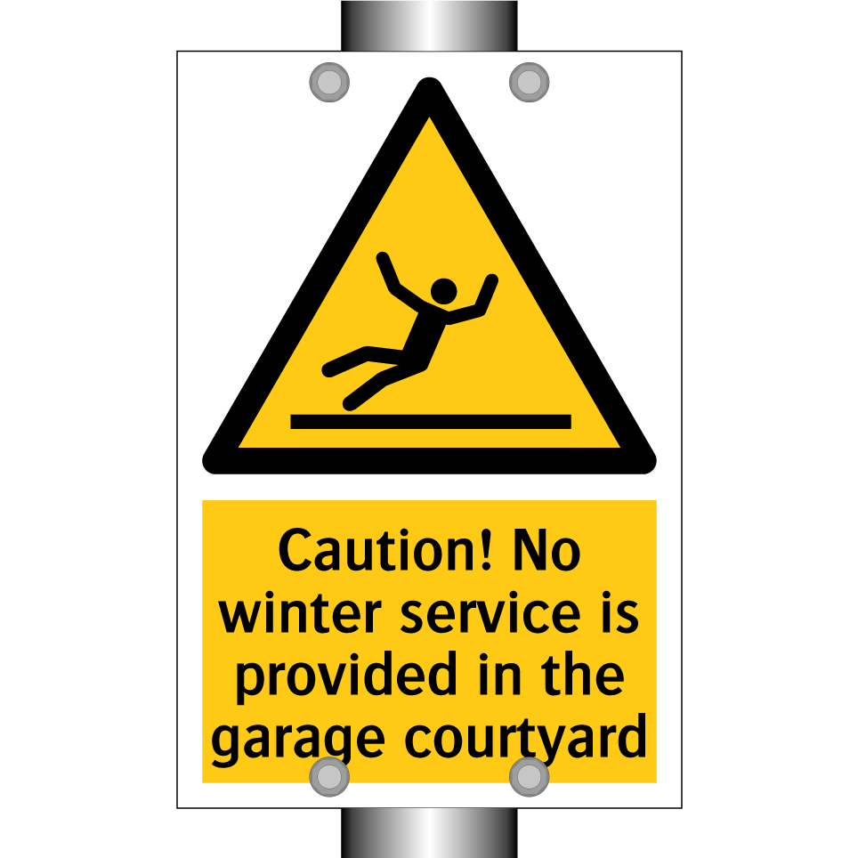 Caution! No winter service is provided in the garage courtyard