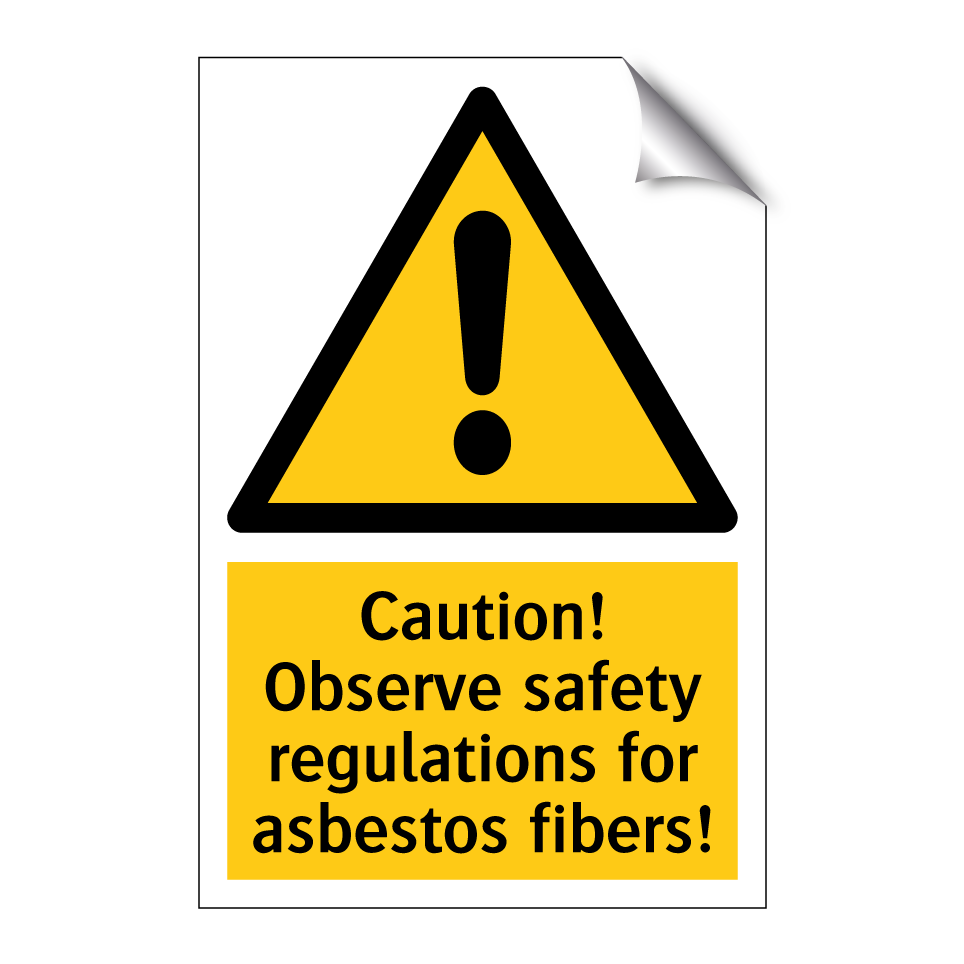 Caution! Observe safety regulations for asbestos fibers!