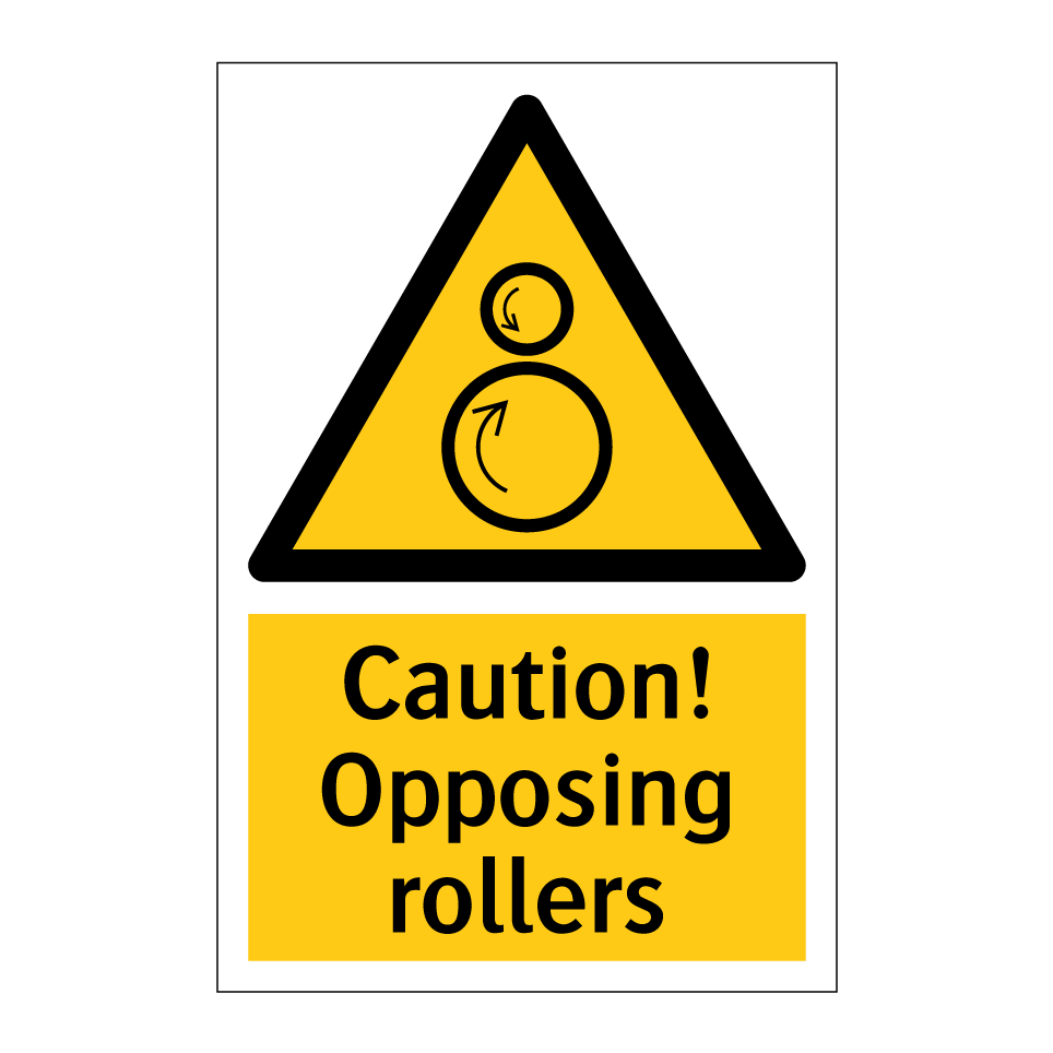 Caution! Opposing rollers