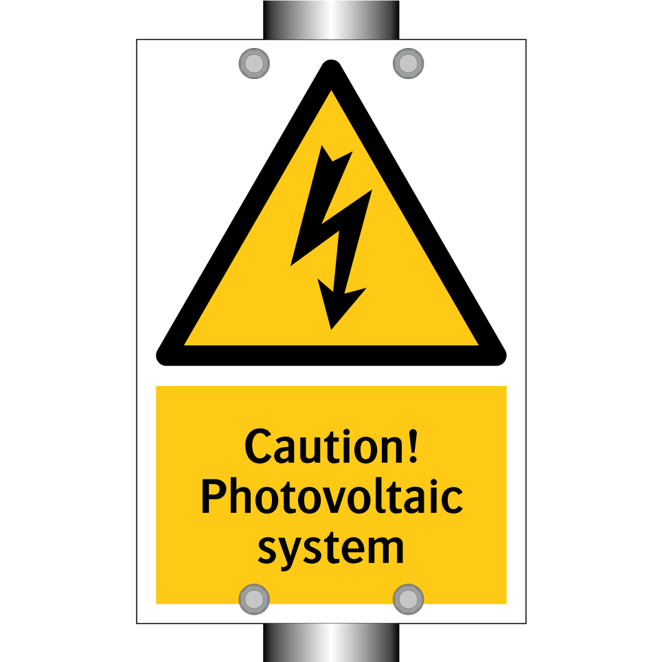 Caution! Photovoltaic system