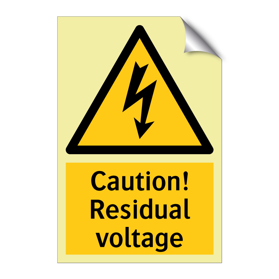 Caution! Residual voltage