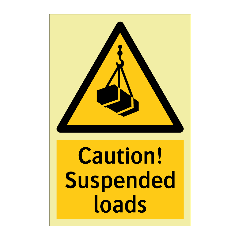 Caution! Suspended loads