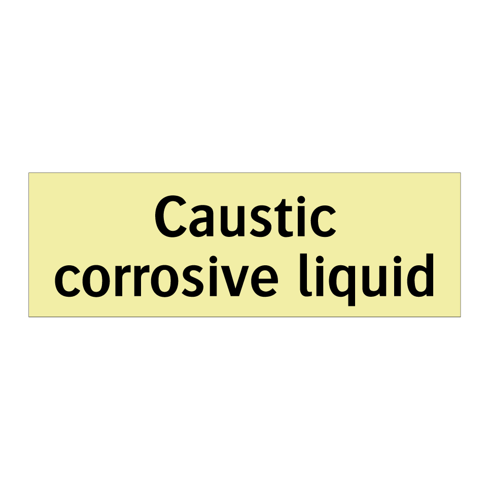 Caustic corrosive liquid