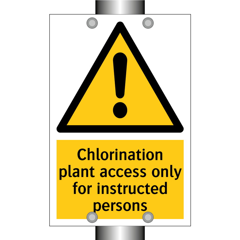 Chlorination plant access only for instructed persons