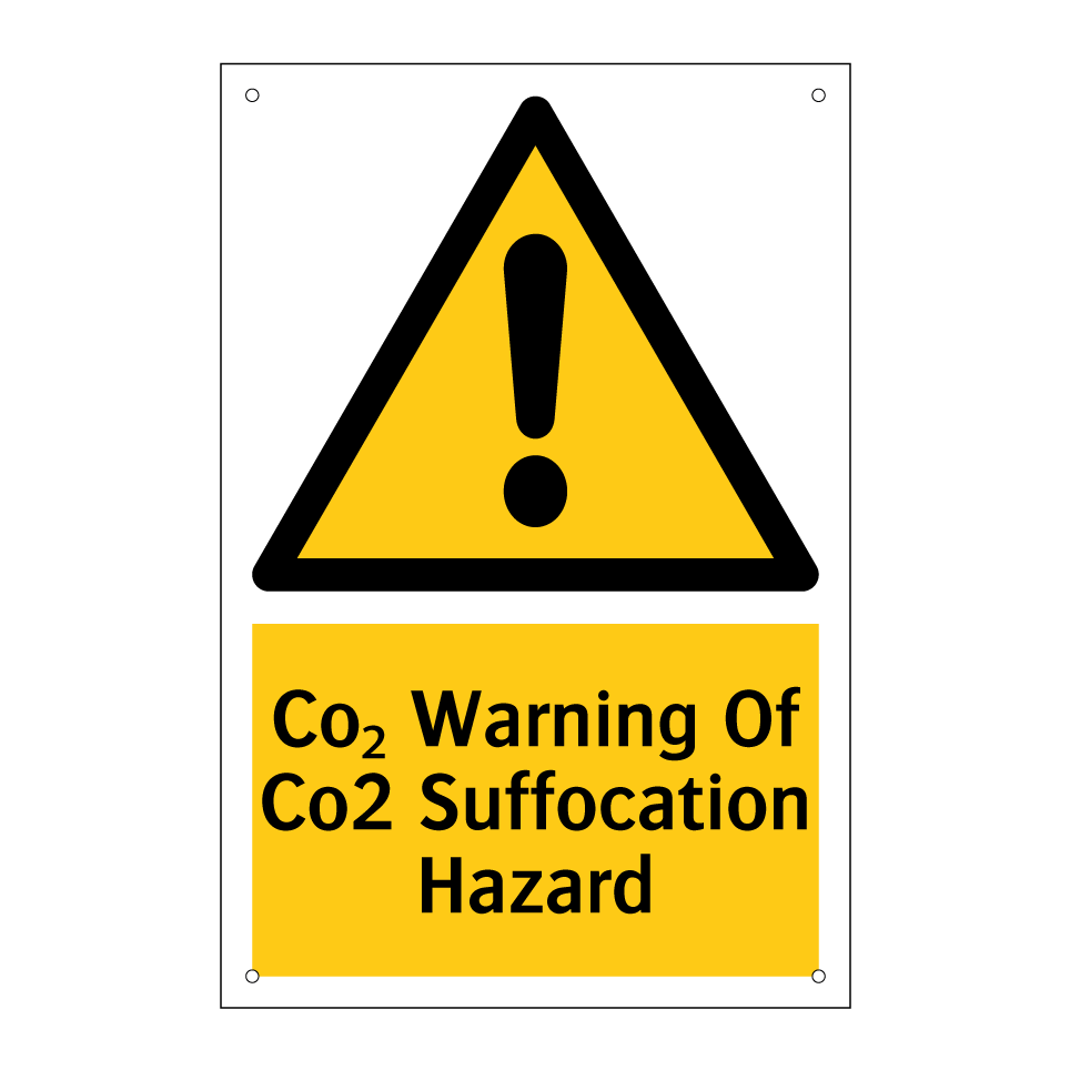 Co₂ Warning Of Co2 Suffocation Hazard