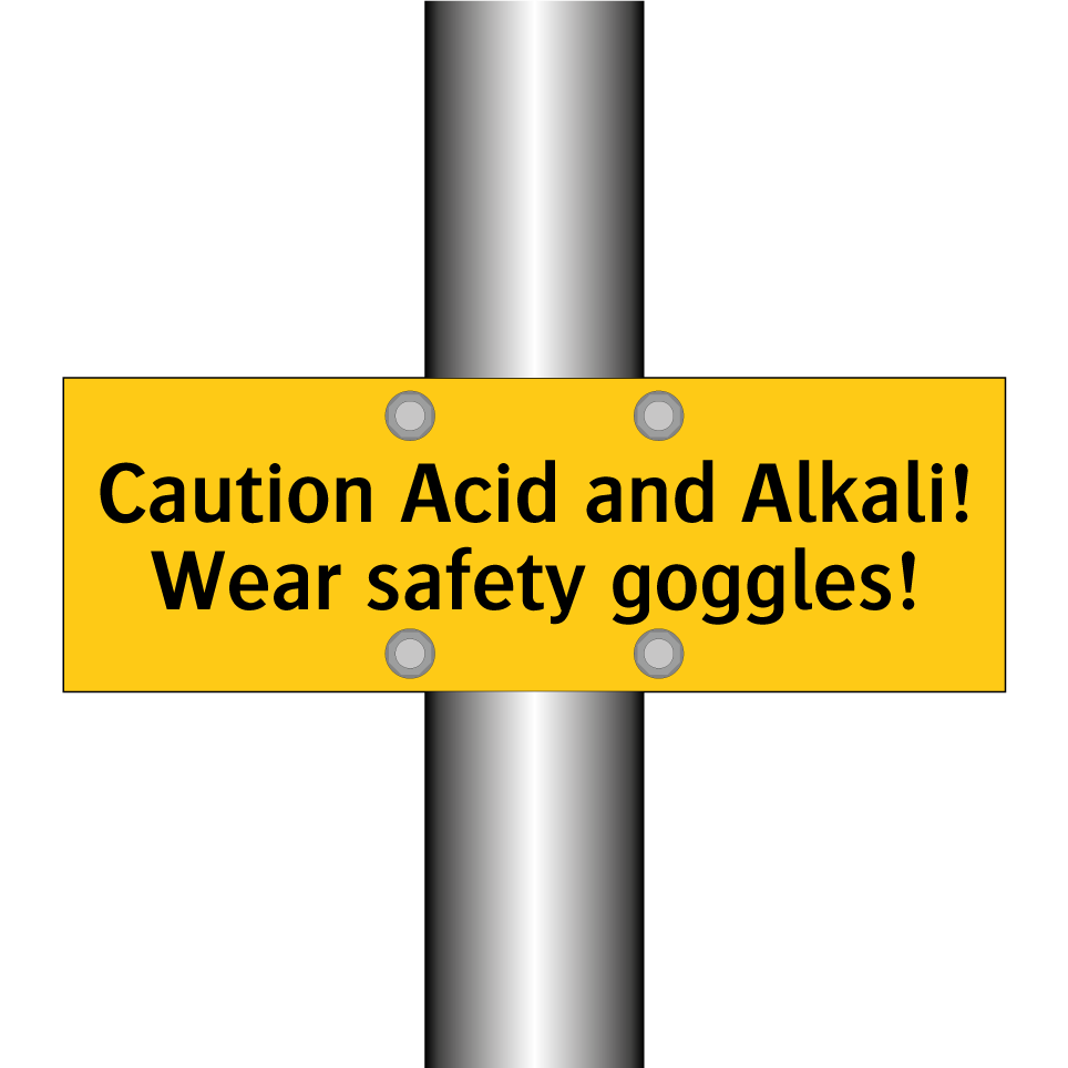 Caution Acid and Alkali! Wear safety goggles!