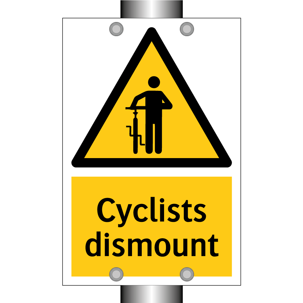 Cyclists dismount