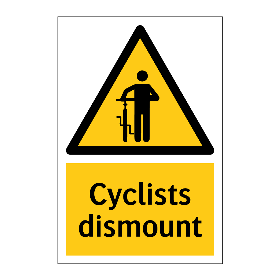Cyclists dismount