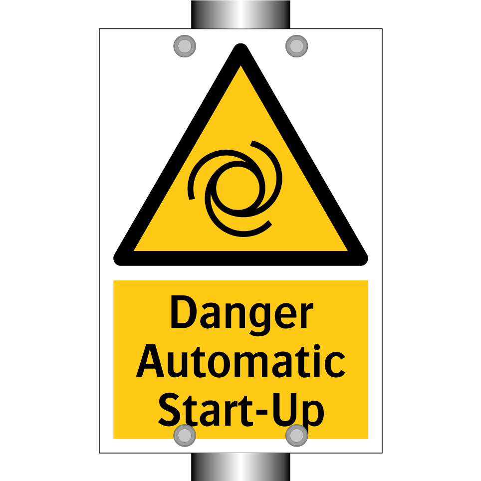 Danger Automatic Start-Up