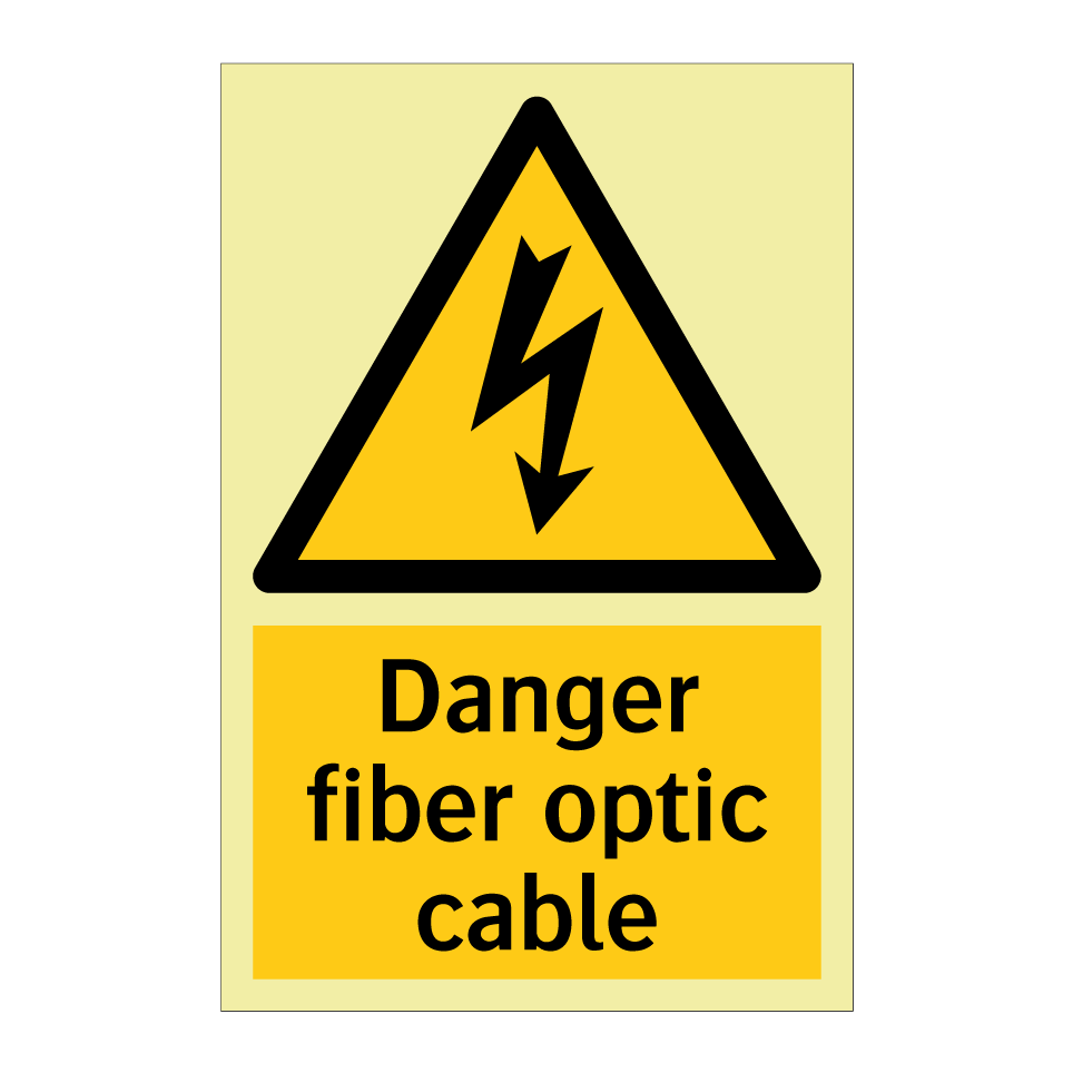 Danger fiber optic cable