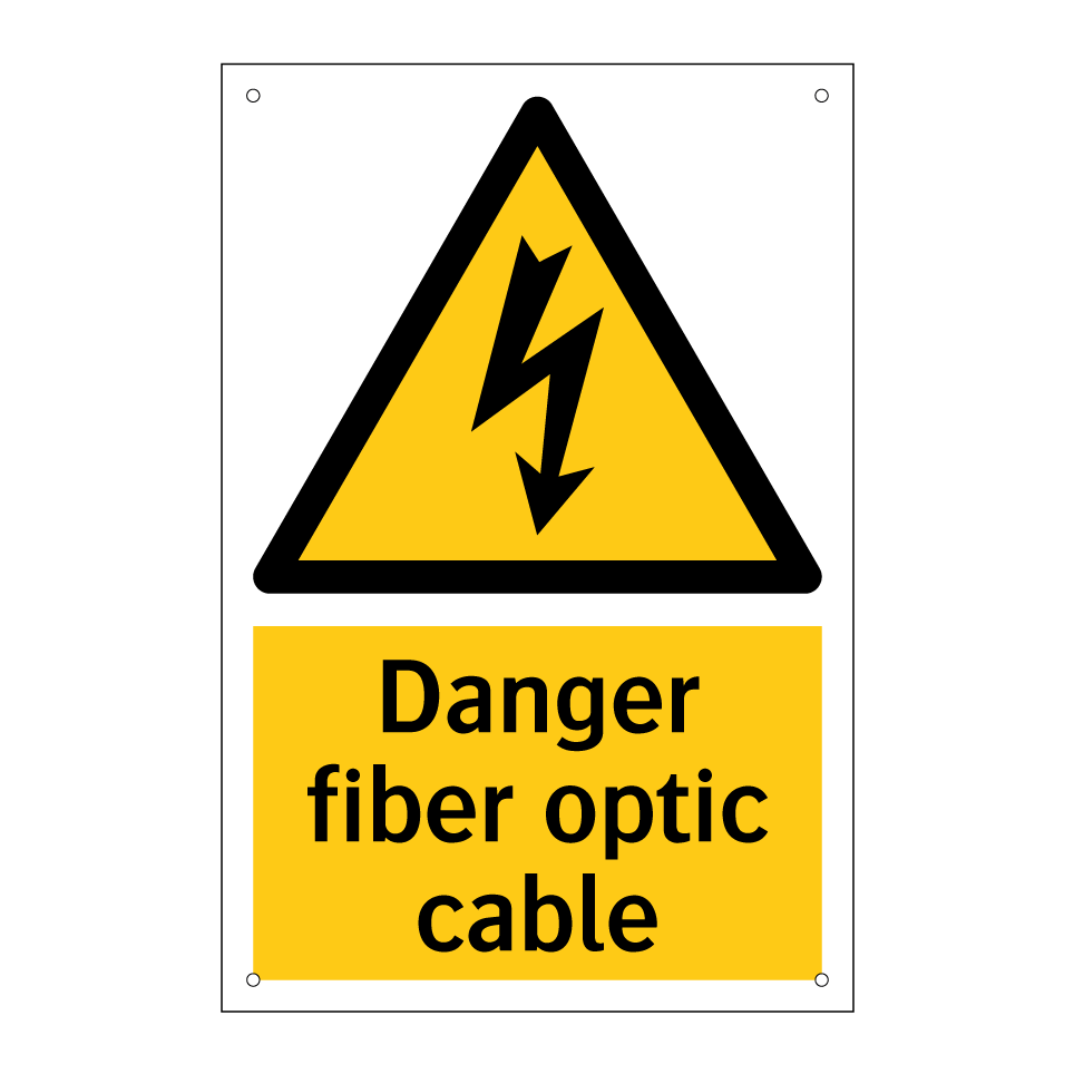 Danger fiber optic cable