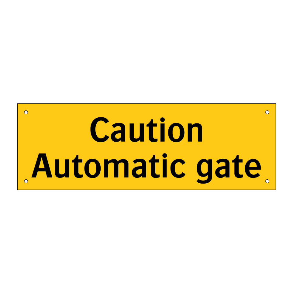 Caution Automatic gate