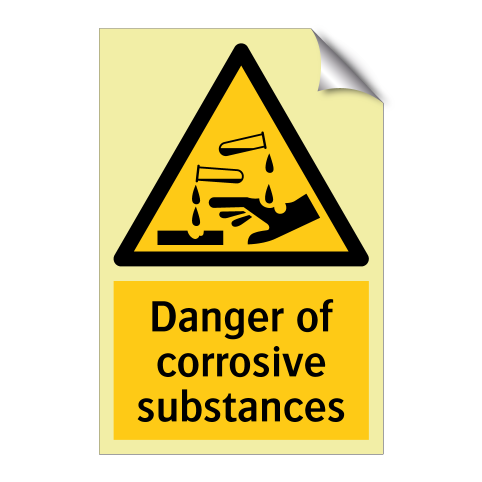 Danger of corrosive substances