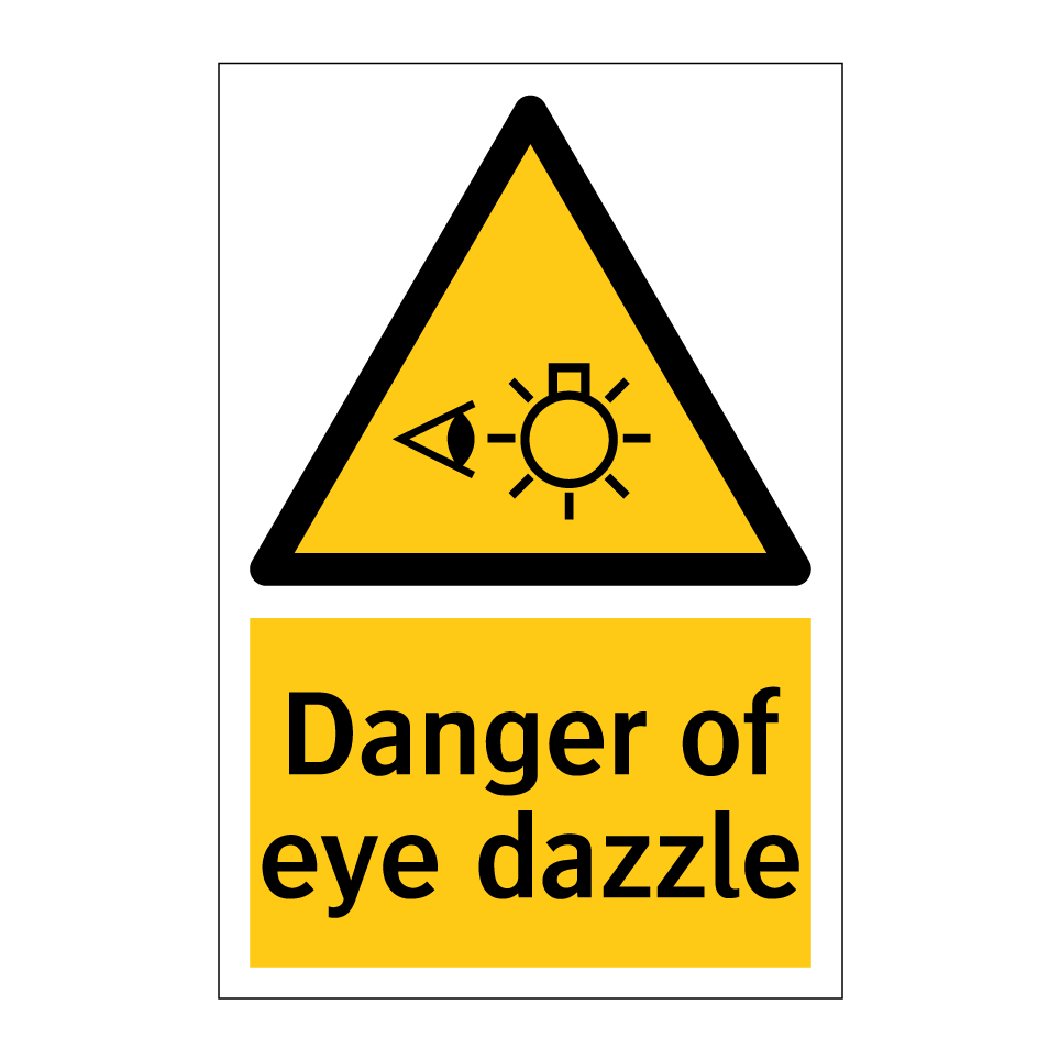 Danger of eye dazzle