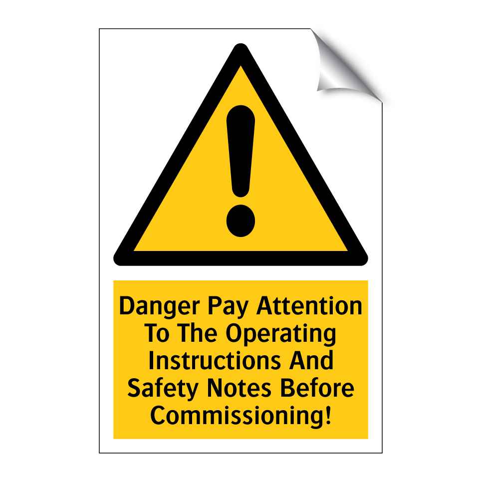 Danger Pay Attention To The Operating Instructions And Safety Notes Before Commissioning!
