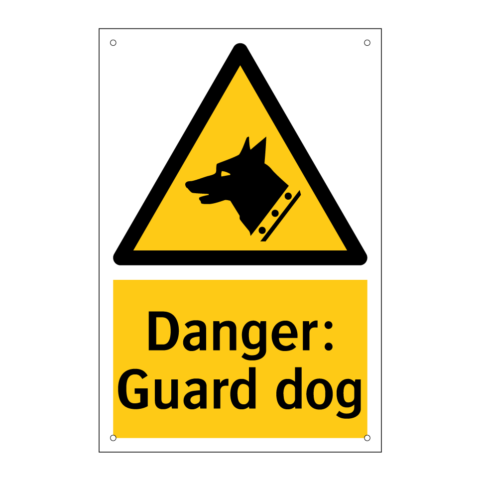 Danger: Guard dog
