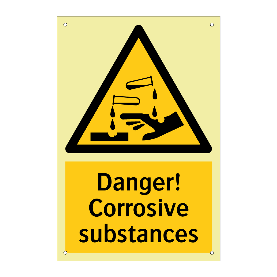 Danger! Corrosive substances