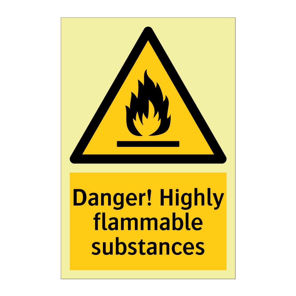 Danger! Highly flammable substances