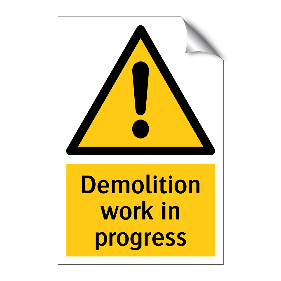 Demolition work in progress