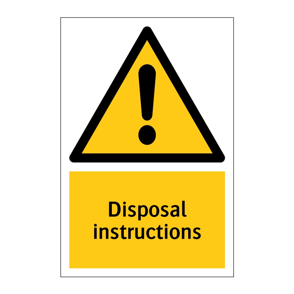 Disposal instructions