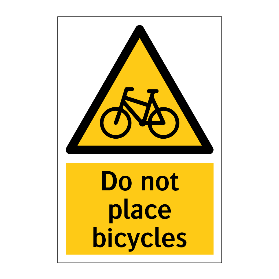 Do not place bicycles