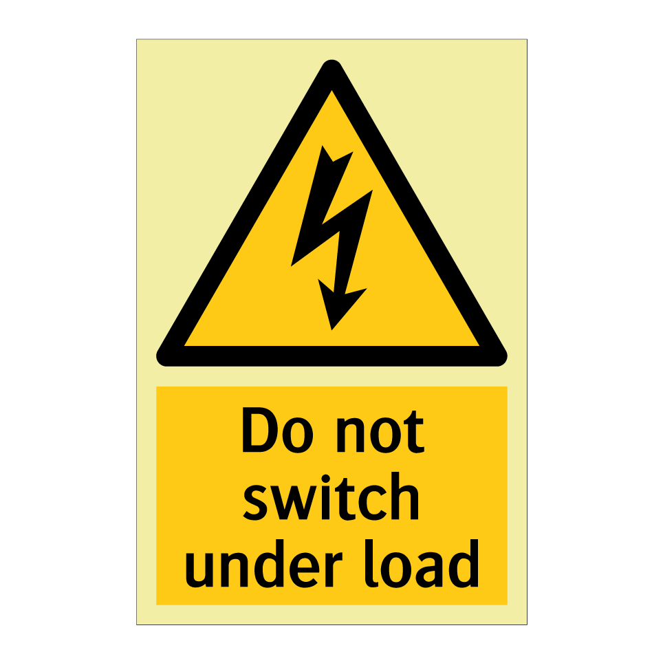 Do not switch under load