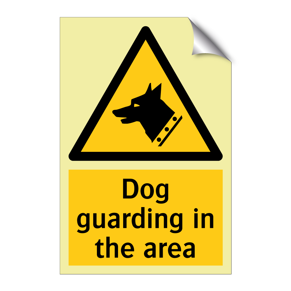 Dog guarding in the area