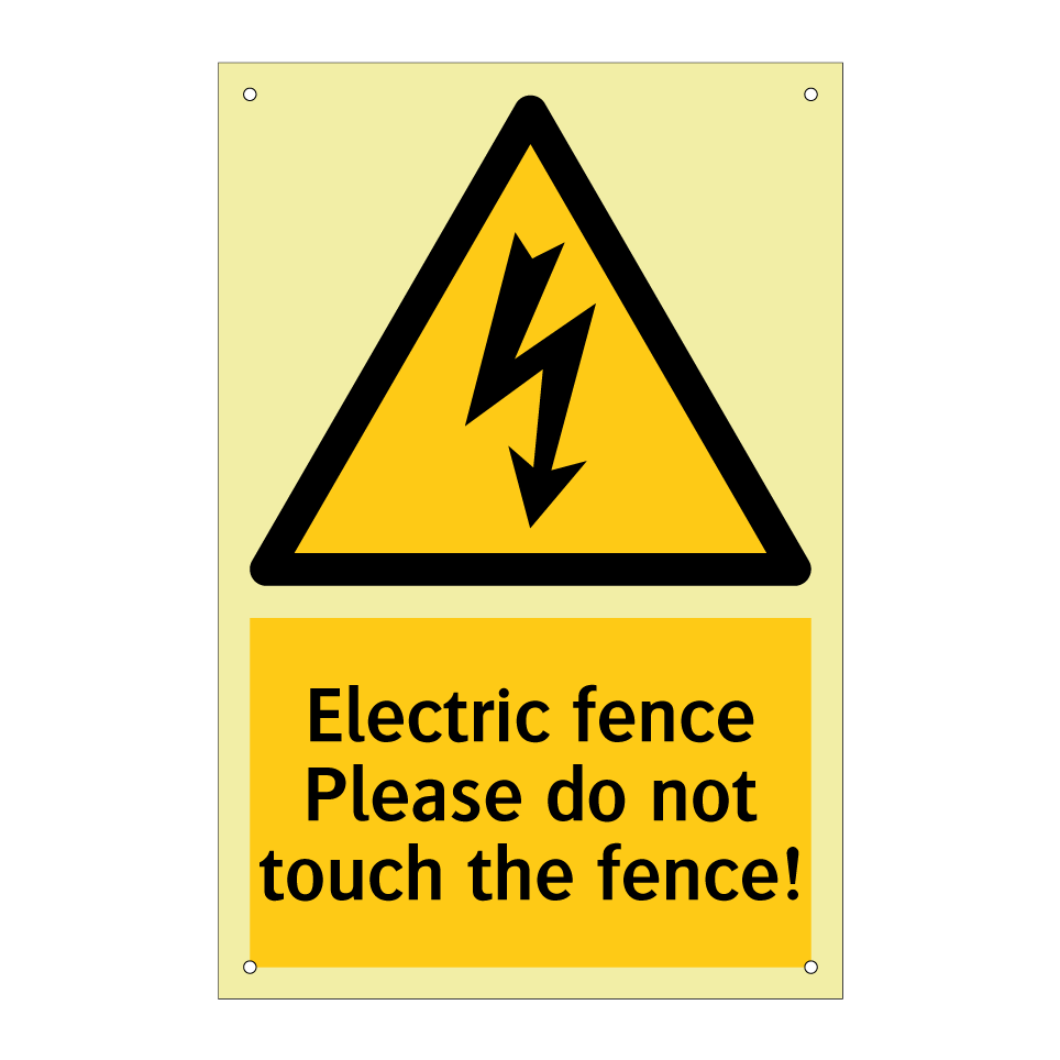 Electric fence Please do not touch the fence!
