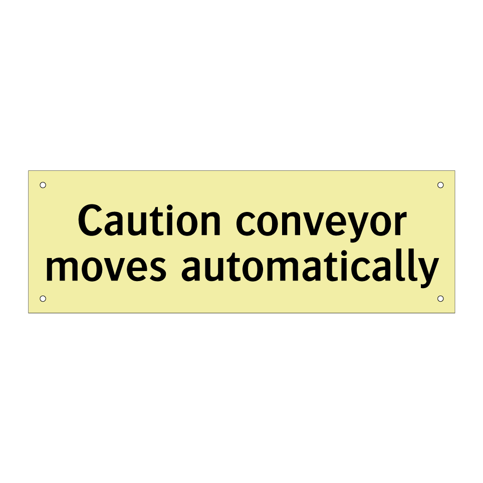 Caution conveyor moves automatically